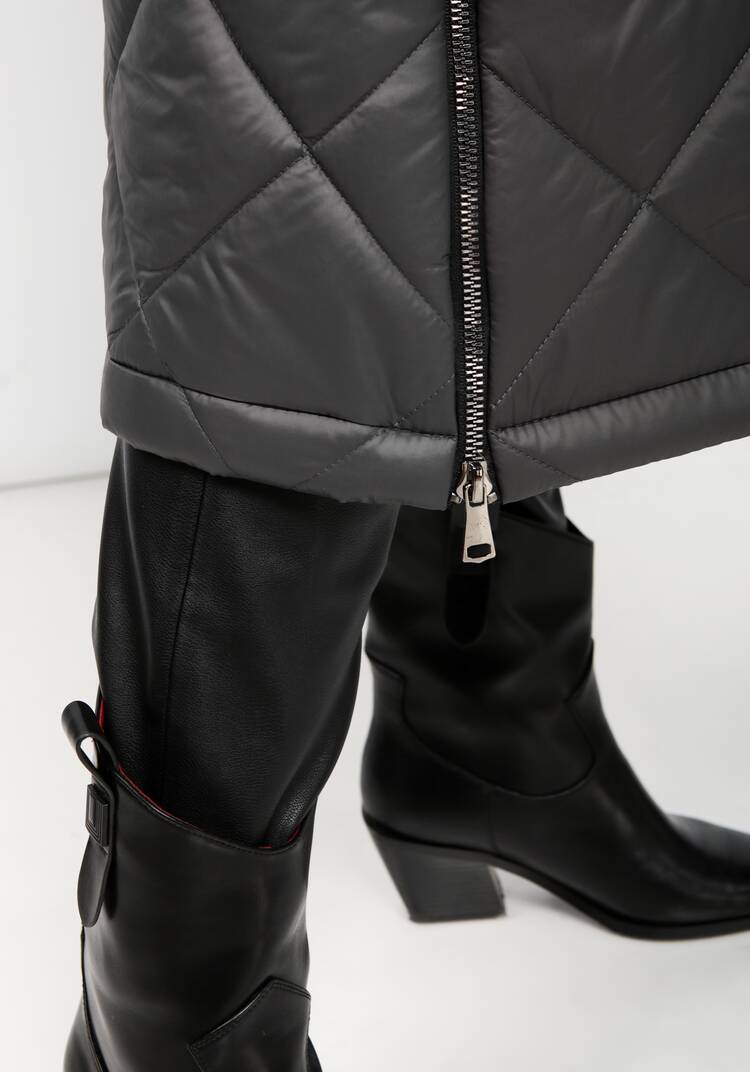 Пальто стеганое с боковыми разрезами шир.  750, рис. 19