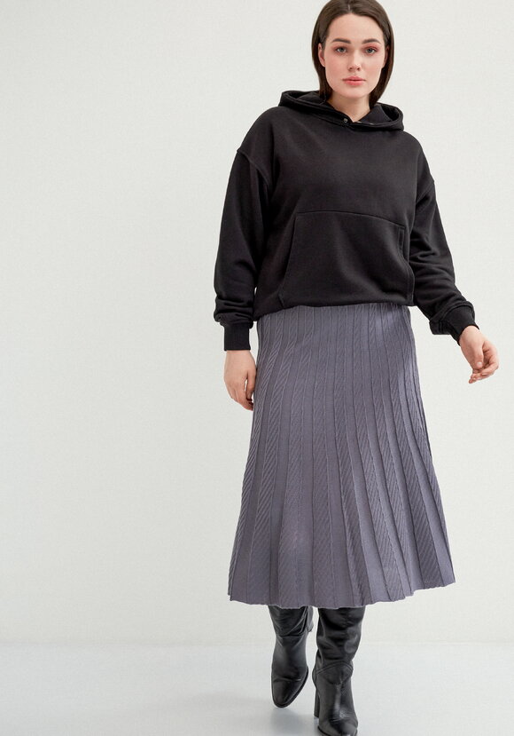 Юбка миди А-силуэта с переплетениями шир.  580, рис. 1