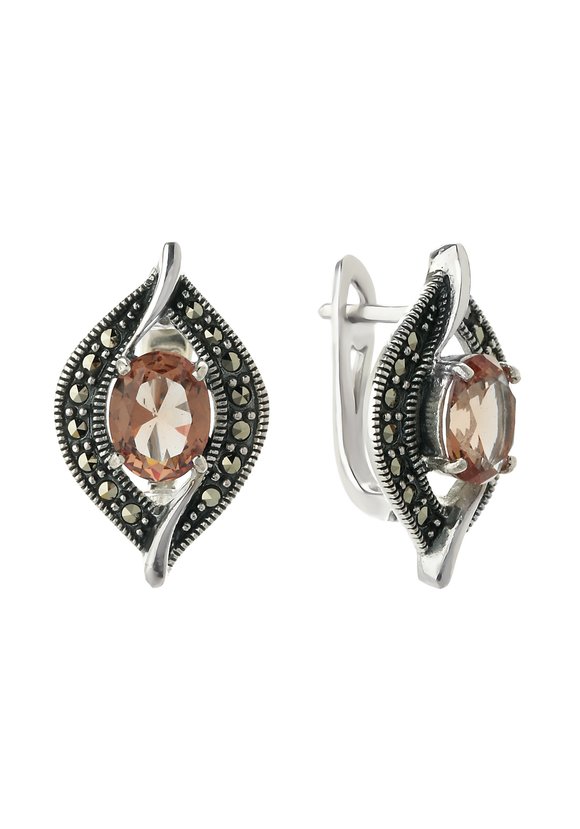 Серебряные серьги  Восточная красавица шир.  580, рис. 6