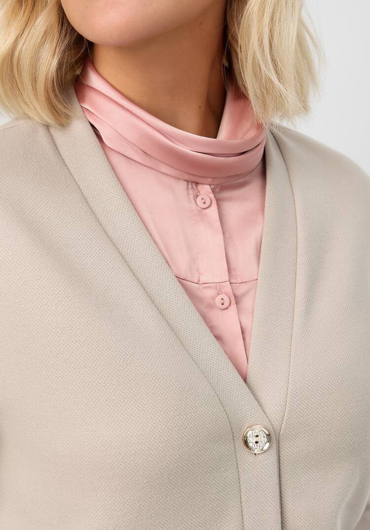 Кардиган на пуговицах однотонный шир.  750, рис. 13