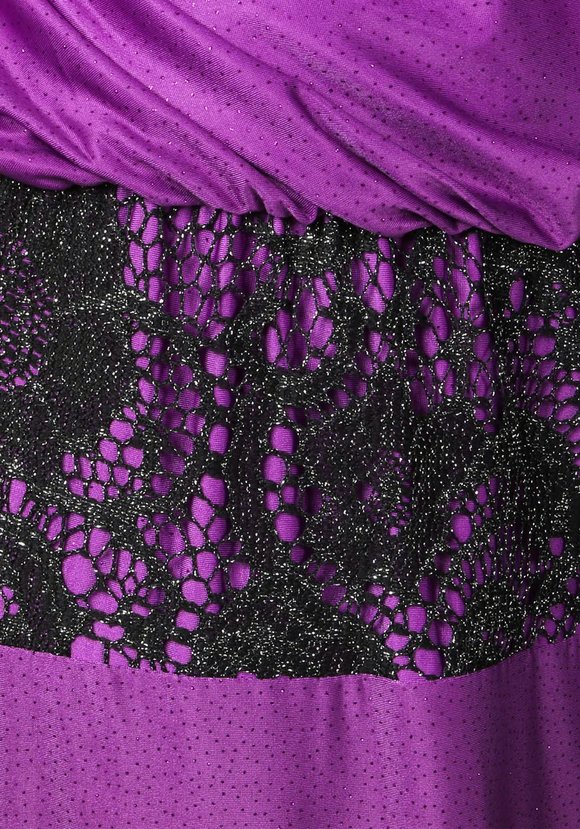 Платье с ажурной отделкой и блестками шир.  580, рис. 5