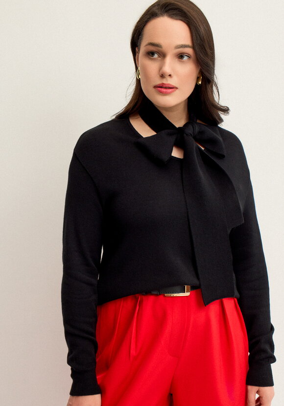 Джемпер со съемным бантом шир.  580, рис. 12