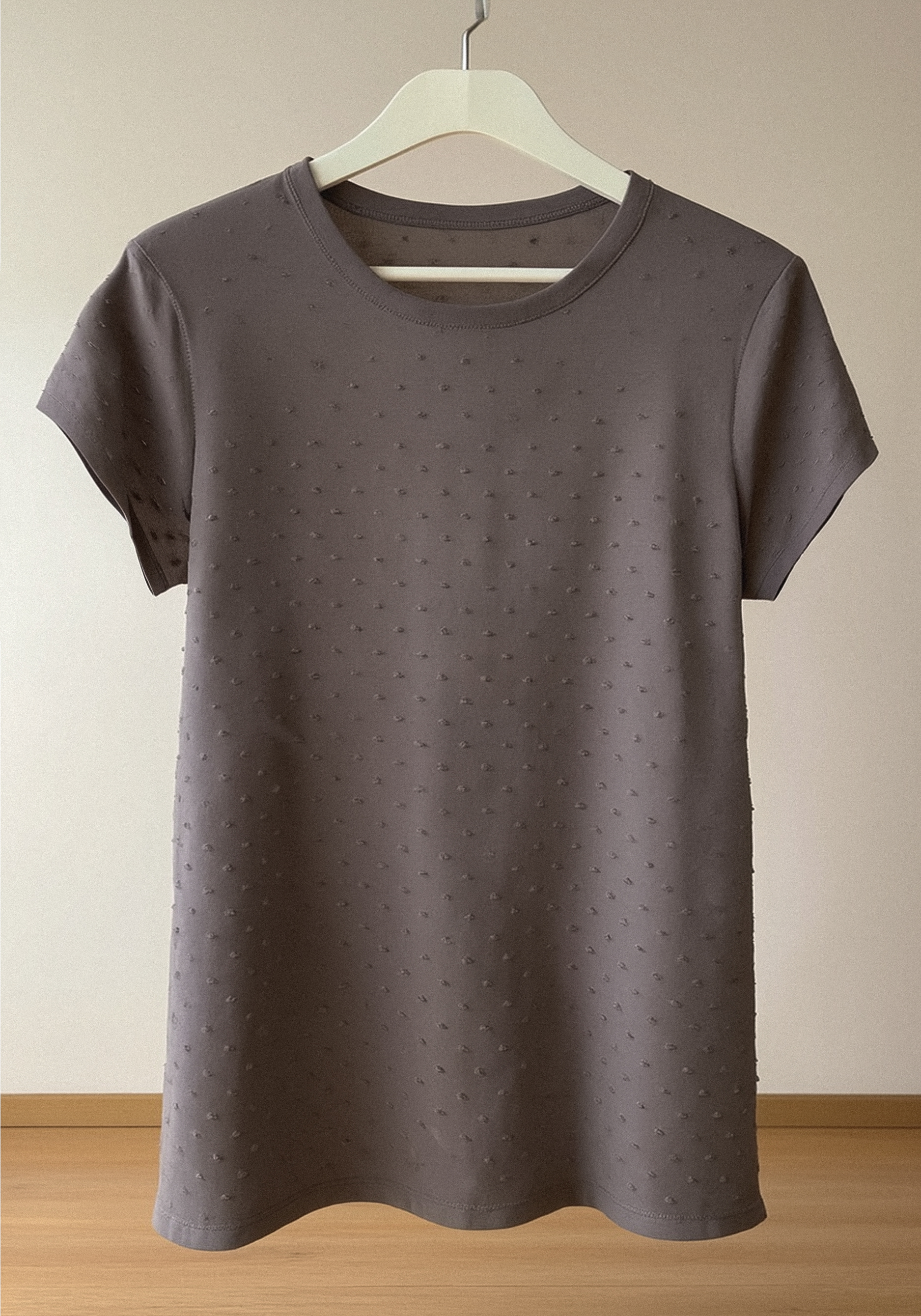 

Топ однотонный со спущенным рукавом Resale, Коричневый