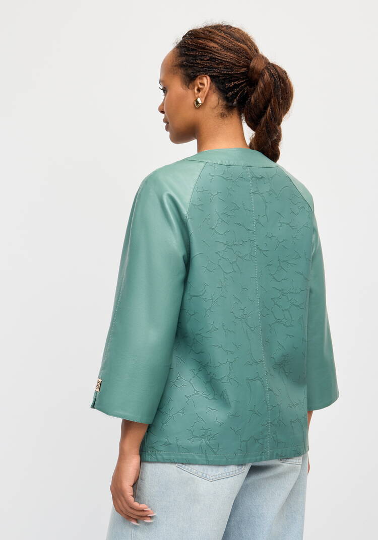 Куртка из премиальной экокожи шир.  750, рис. 10