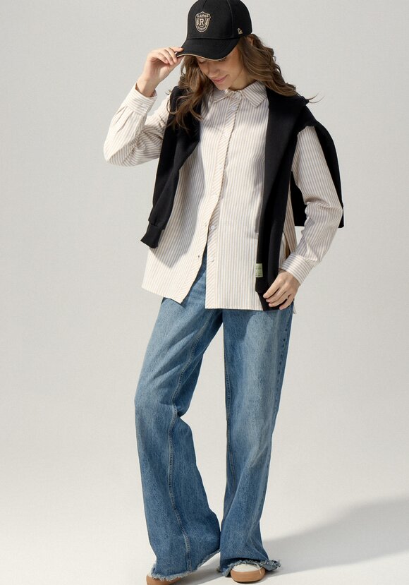 Рубашка в полоску с боковым лампасом шир.  580, рис. 15