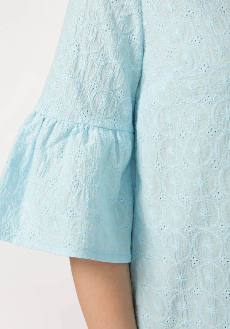 Блуза из шитья с воланом по низу рукава шир.  750, рис. 15