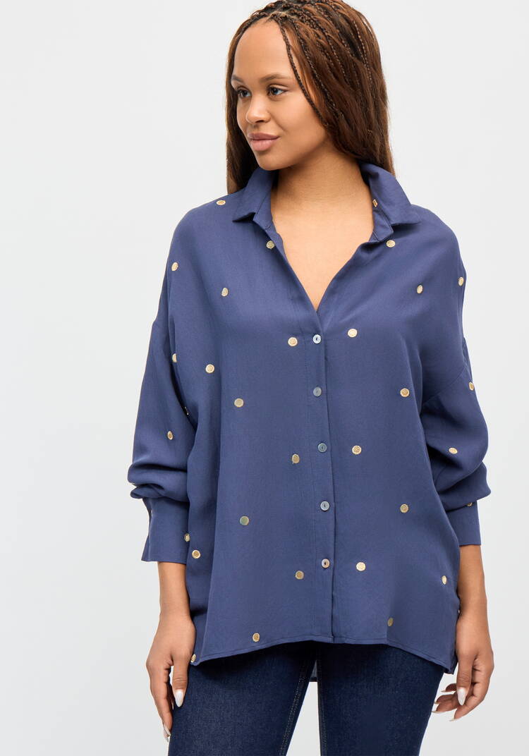 Рубашка с вышивкой Горошек шир.  750, рис. 1