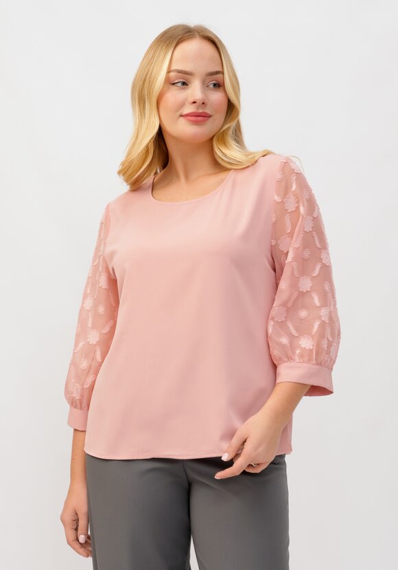 Блуза с шифоновыми рукавами 3 / 4 шир.  580, рис. 13