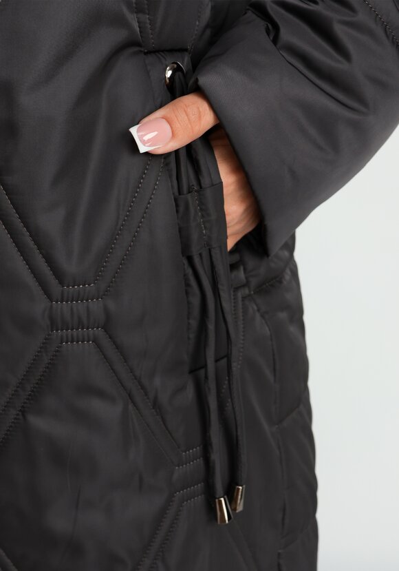 Удлиненное пальто с капюшоном шир.  580, рис. 13