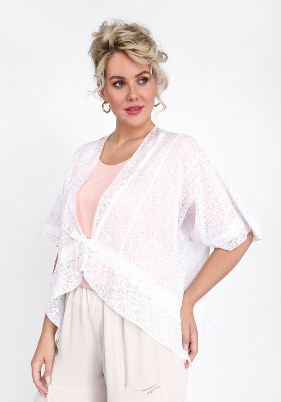 Кардиган - накидка из батиста шир.  580, рис. 2