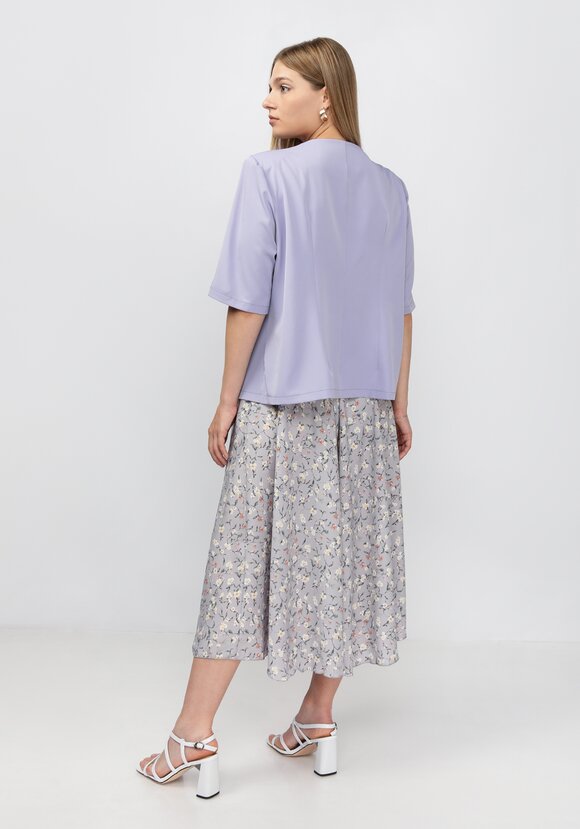 Комплект: блузат+юбка c цветочным принтом шир.  580, рис. 16