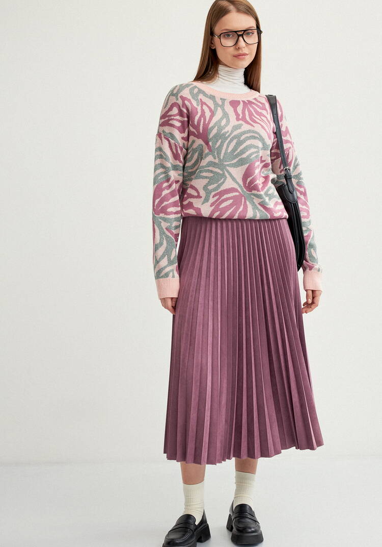 Юбка плиссированная на резинке трикотажная шир.  750, рис. 7