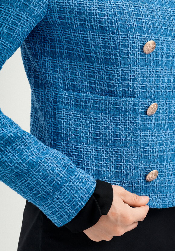 Пиджак двубортный твидовый шир.  580, рис. 14