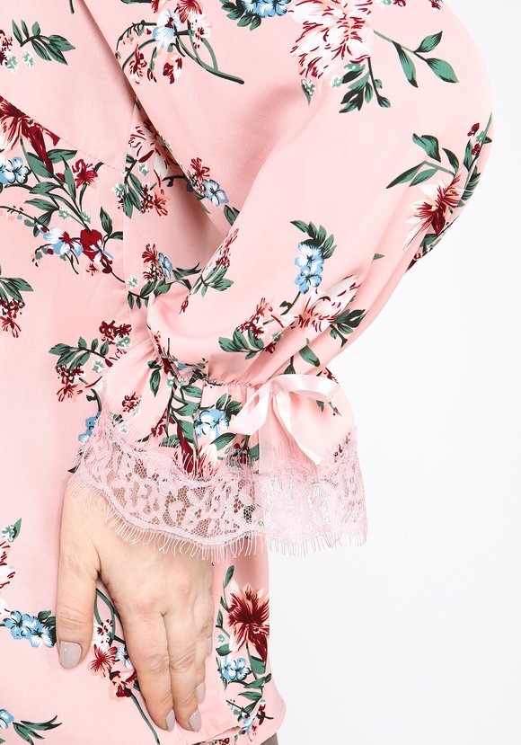 Блуза с длинным рукавом и цветочным принтом шир.  580, рис. 4