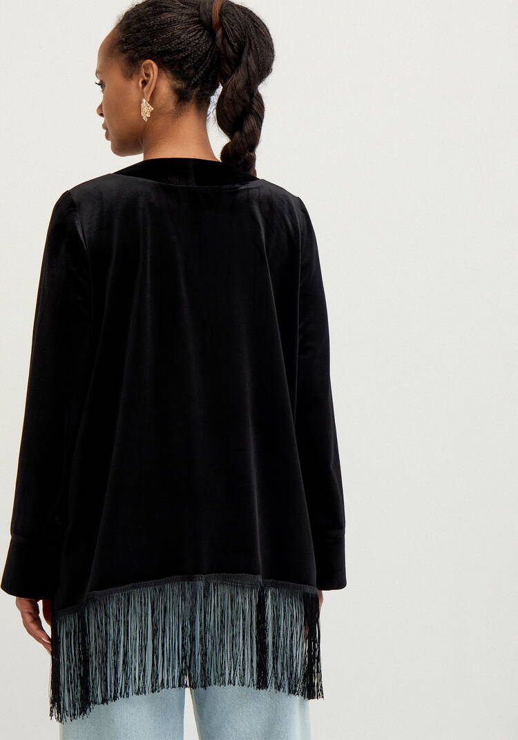 Кардиган с бахромой Мелани шир.  750, рис. 11