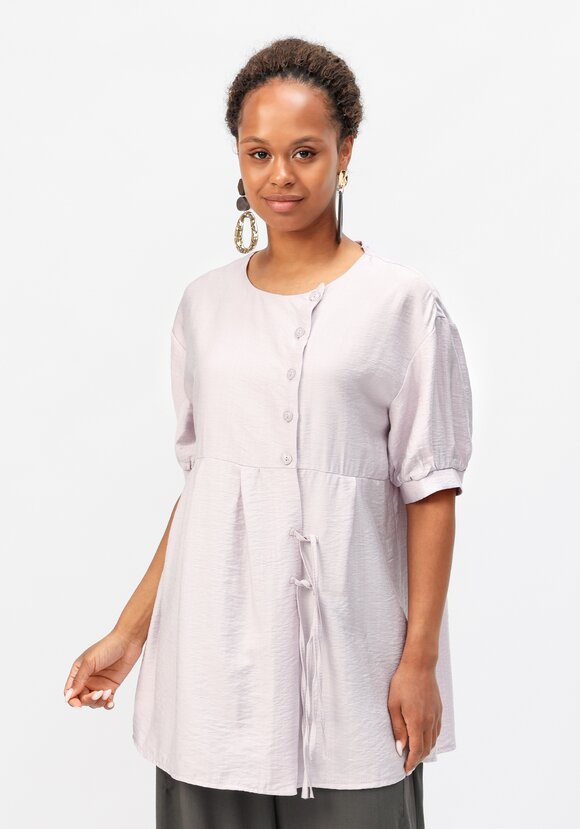 Блуза свободная с декоративными завязками шир.  580, рис. 1