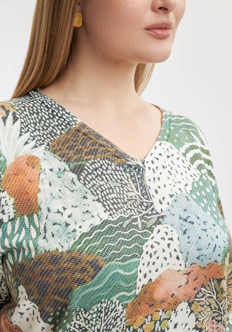 Джемпер с художественным рисунком Агата шир.  750, рис. 5