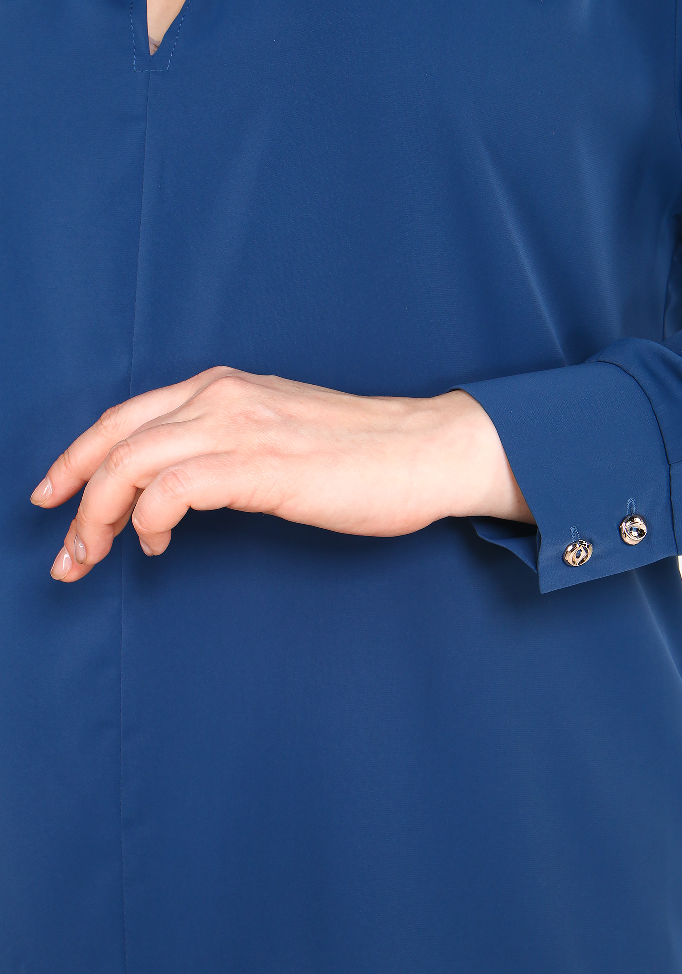 Блуза однотонная с v-образным вырезом Bianka Modeno, размер 52, цвет красный - фото 5