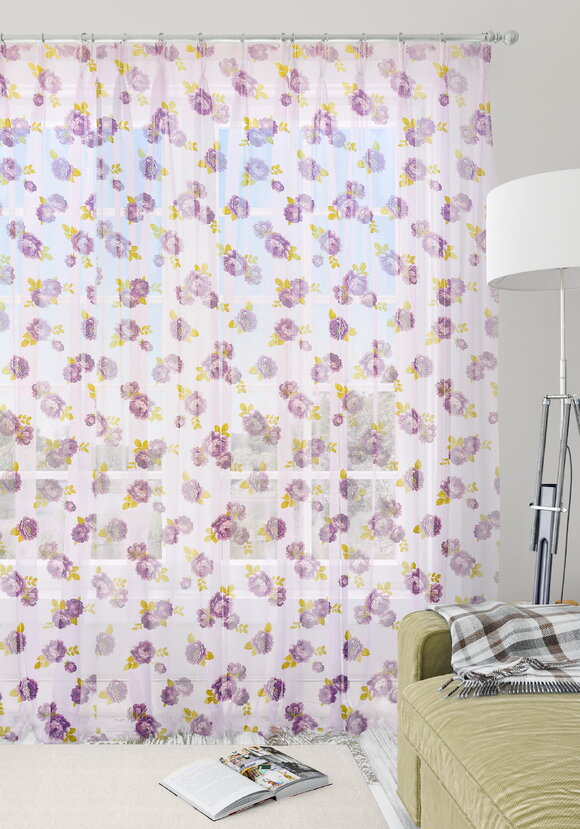 Тюль-вуаль Симфония цветов шир.  580, рис. 18