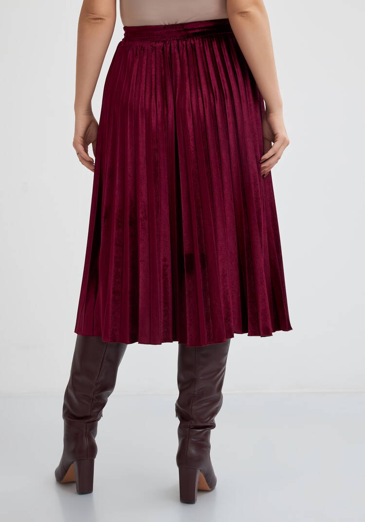 Юбка плиссированная из бархата шир.  750, рис. 13