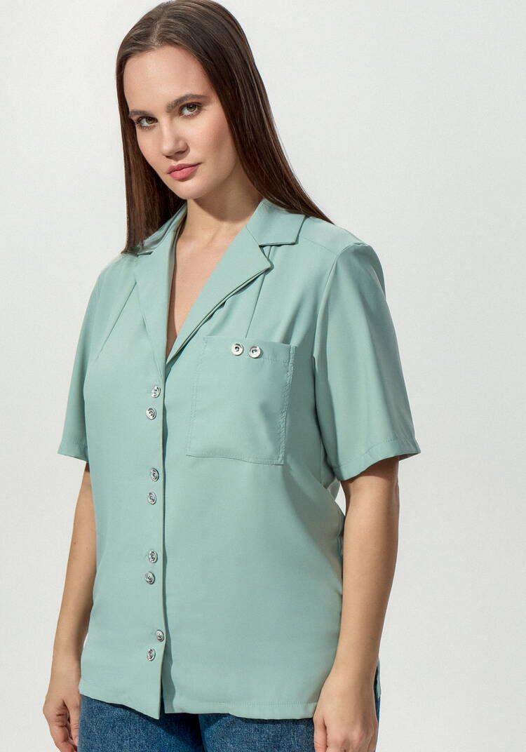 Блуза с однобортным воротником шир.  750, рис. 18