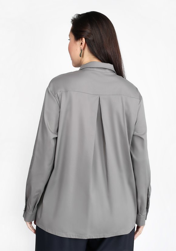 Блуза с ассиметричной застежкой на пуговицы шир.  580, рис. 6