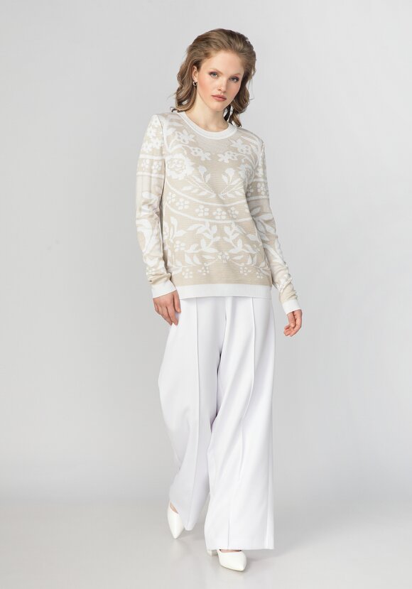 Джемпер женский с жаккардовым рисунком шир.  580, рис. 5