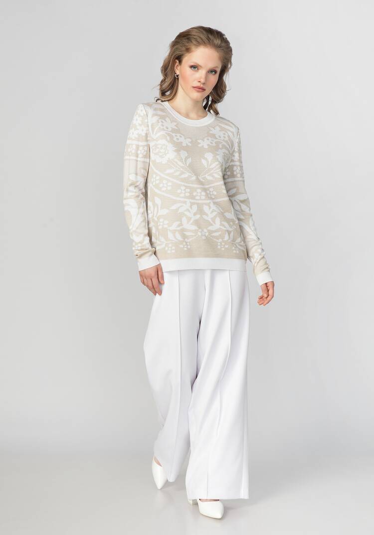 Джемпер женский с жаккардовым рисунком шир.  750, рис. 5