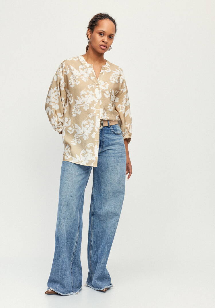 Блуза изо льна с принтом Эмилия шир.  750, рис. 2