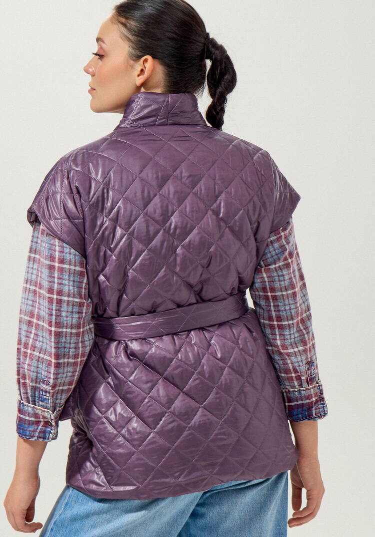 Жилет со спущенным плечом и высоким воротом шир.  750, рис. 3