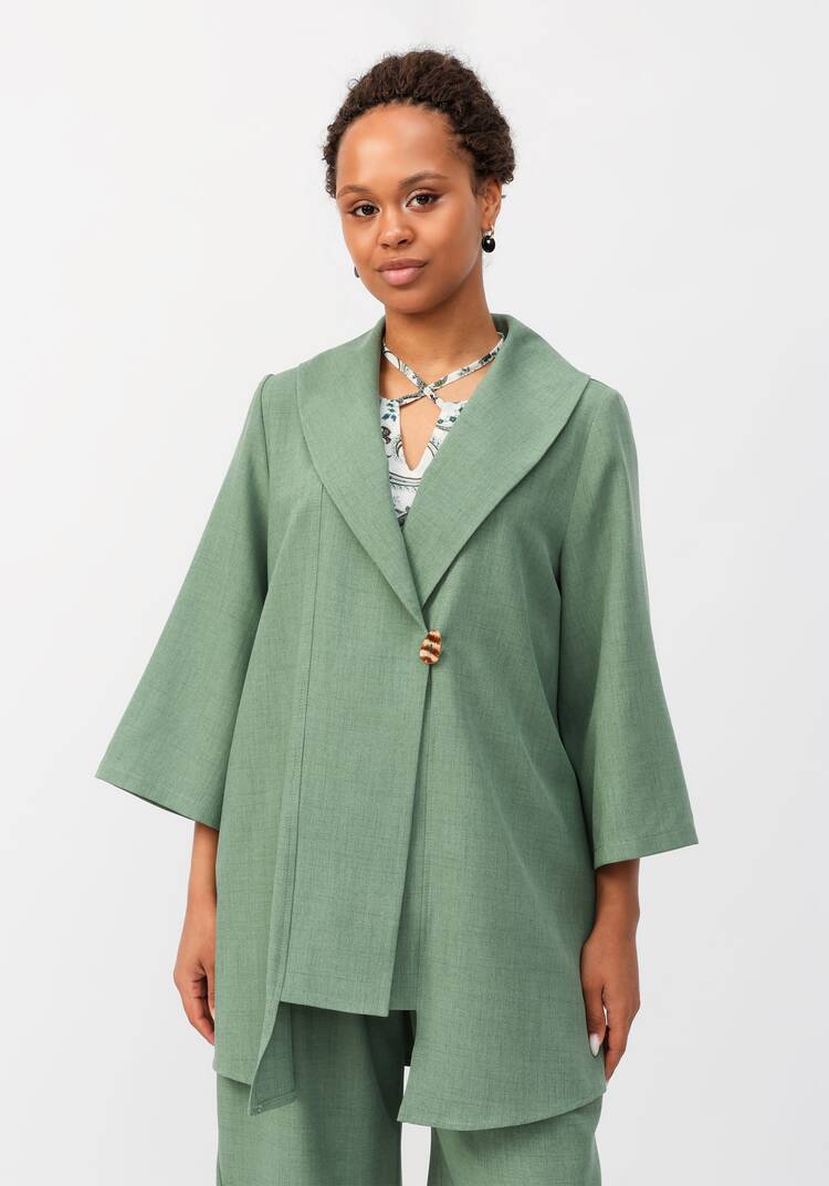 Кардиган с воротником шалька шир.  750, рис. 4