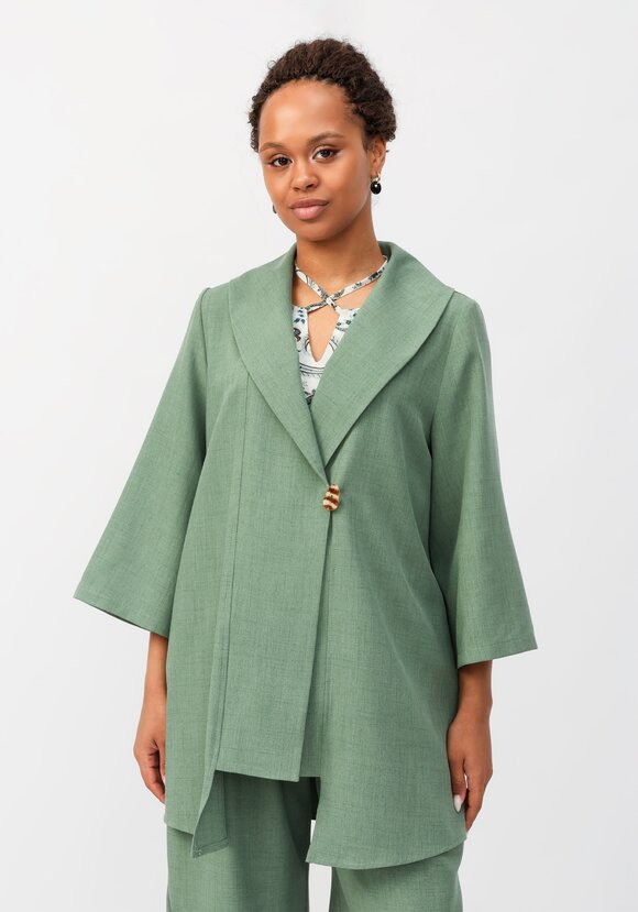 Кардиган с воротником шалька шир.  580, рис. 4