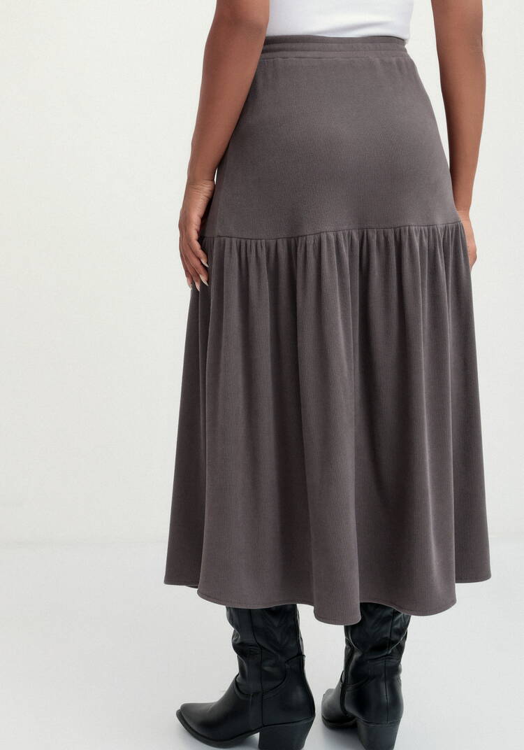 Юбка трикотажная свободного кроя на резинке шир.  750, рис. 11