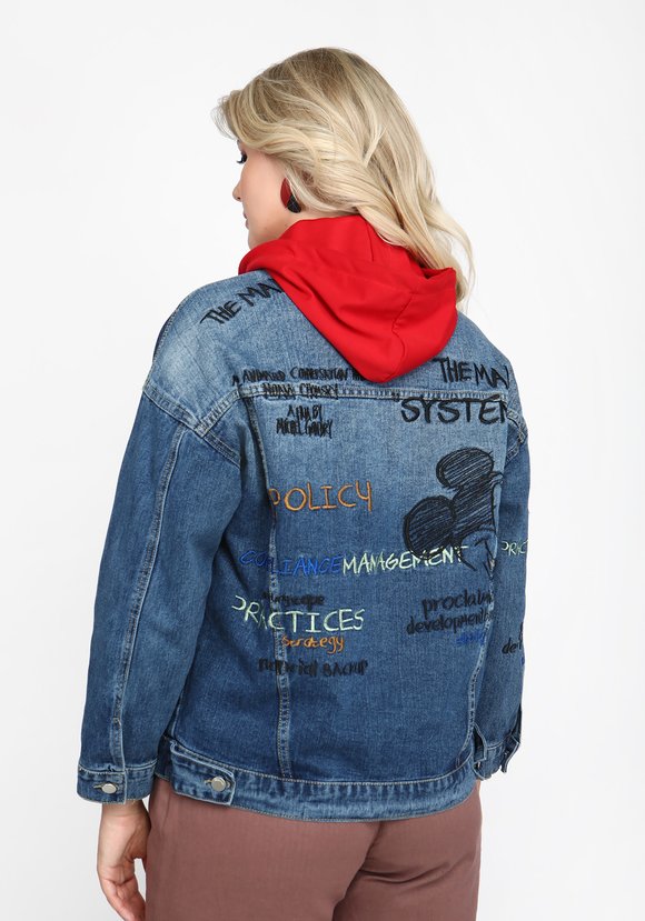 Куртка Яркий принт шир.  580, рис. 6