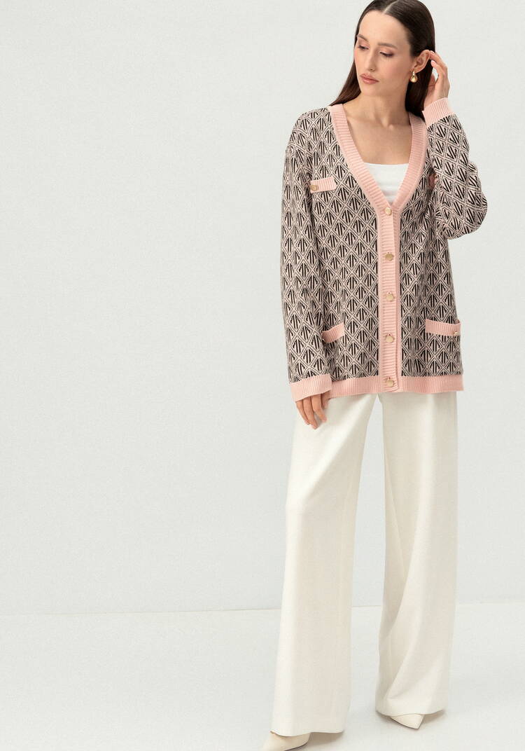 Кардиган удлиненный с графичным орнаментом шир.  750, рис. 13