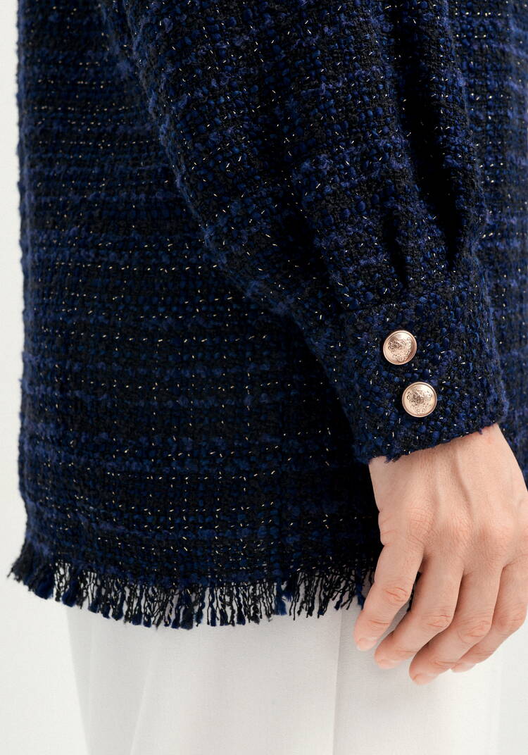 Жакет твидовый с фактурной нитью шир.  750, рис. 7