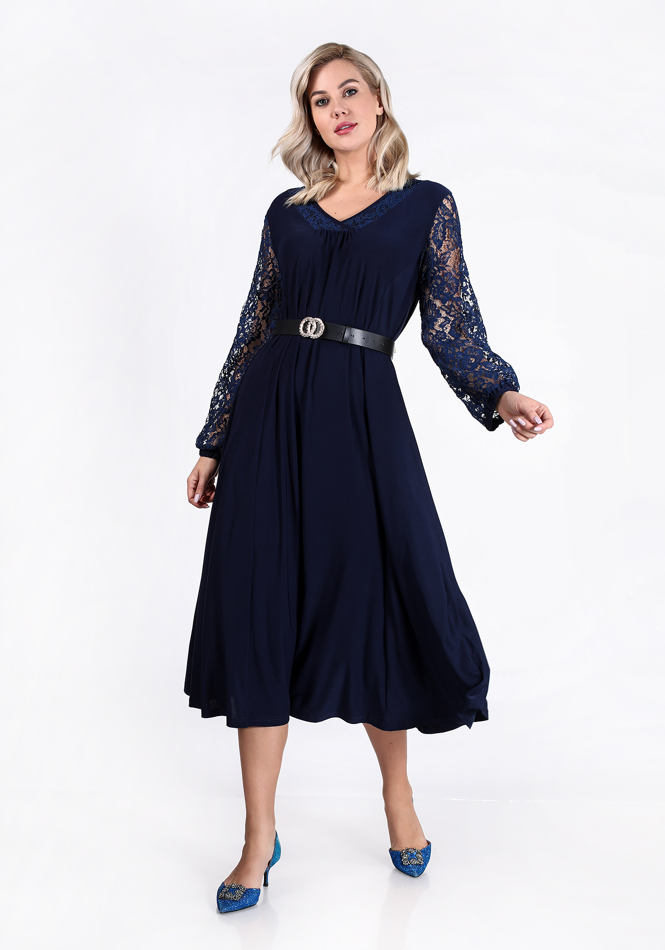 Платье «Прекрасная женщина» ZORY, размер 50, цвет темно-синий - фото 3