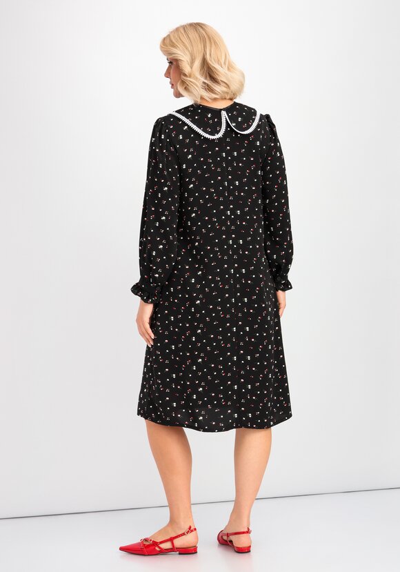 Платье с акцентным воротником шир.  580, рис. 3