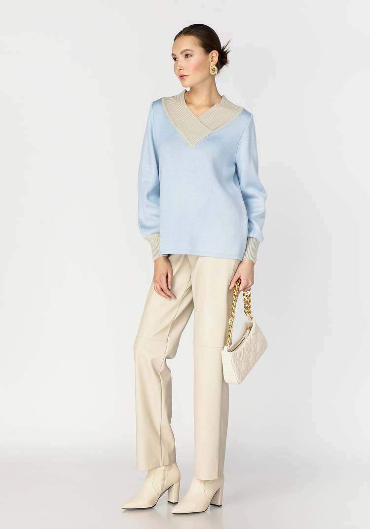 Джемпер женский с широким воротом шир.  750, рис. 3