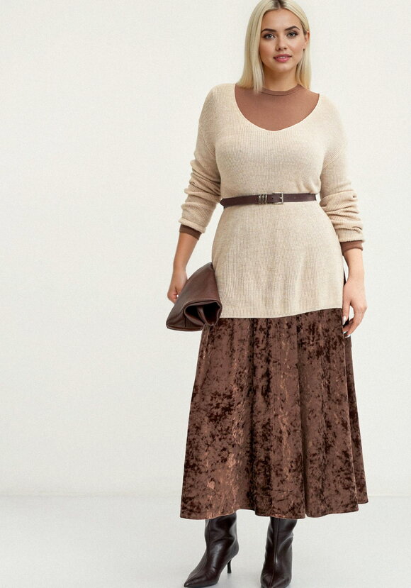 Юбка полусолнце из бархата шир.  580, рис. 6