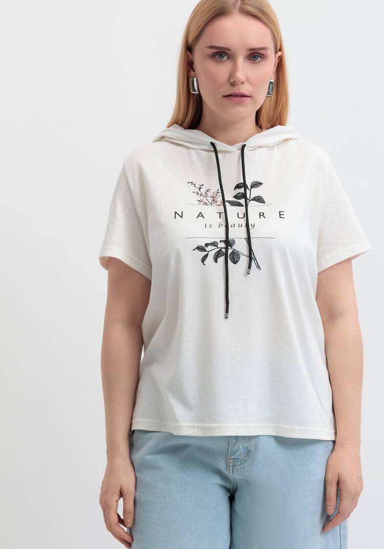 Футболка с капюшоном и принтом шир.  750, рис. 4