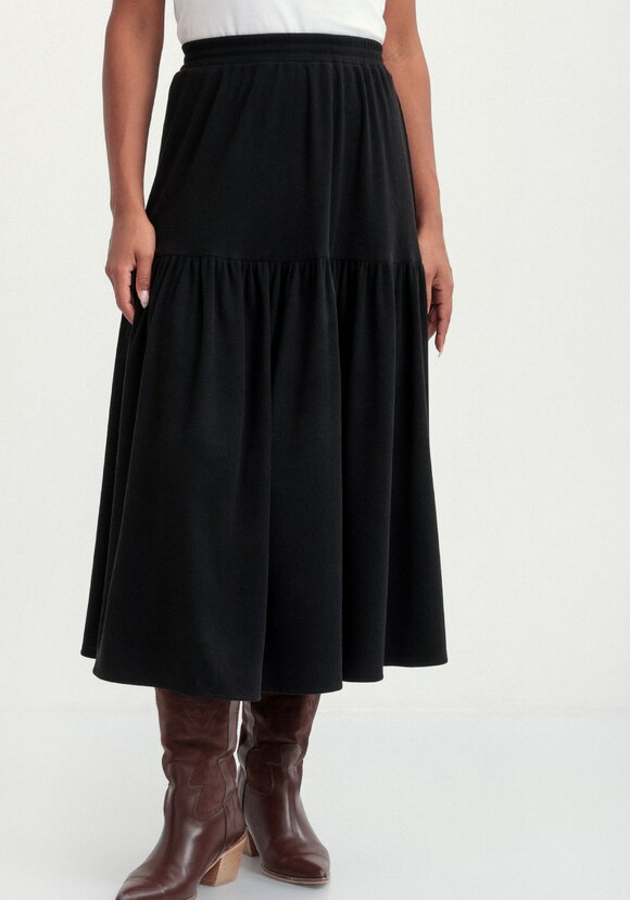 Юбка трикотажная свободного кроя на резинке шир.  580, рис. 4