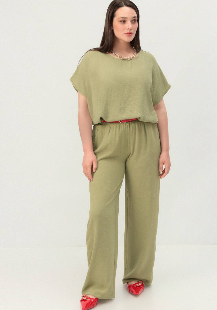 Брюки с карманами, свободного кроя шир.  750, рис. 42