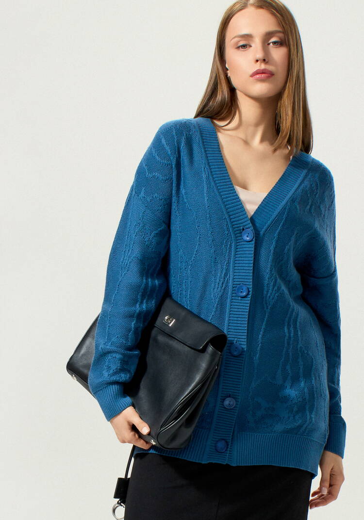 Кардиган удлиненный с абстрактным рисунком шир.  750, рис. 17