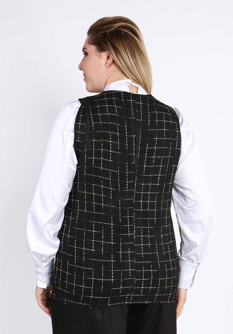 Жилет в клетку шир.  750, рис. 3