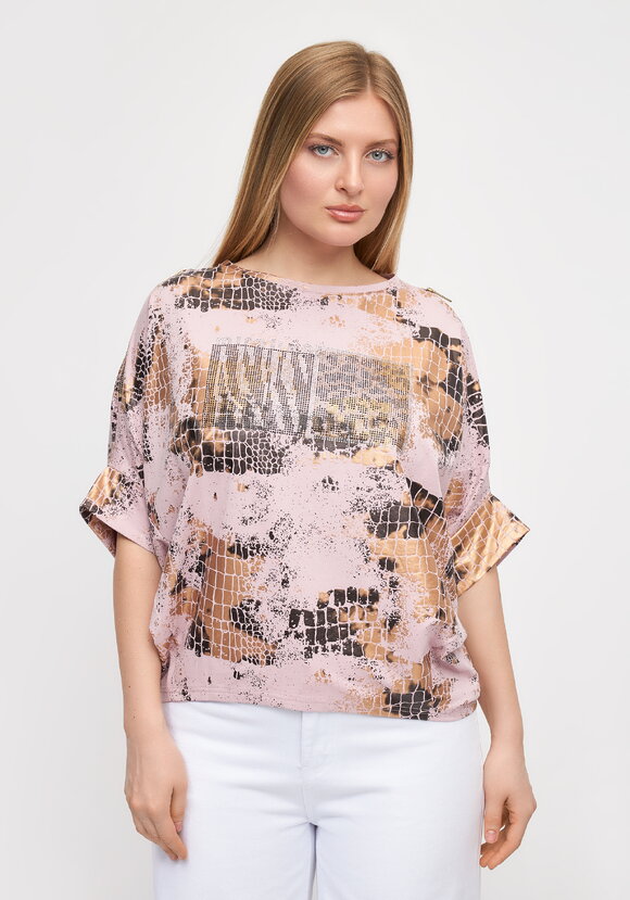 Блуза с блестящим принтом Эльвира шир.  580, рис. 10
