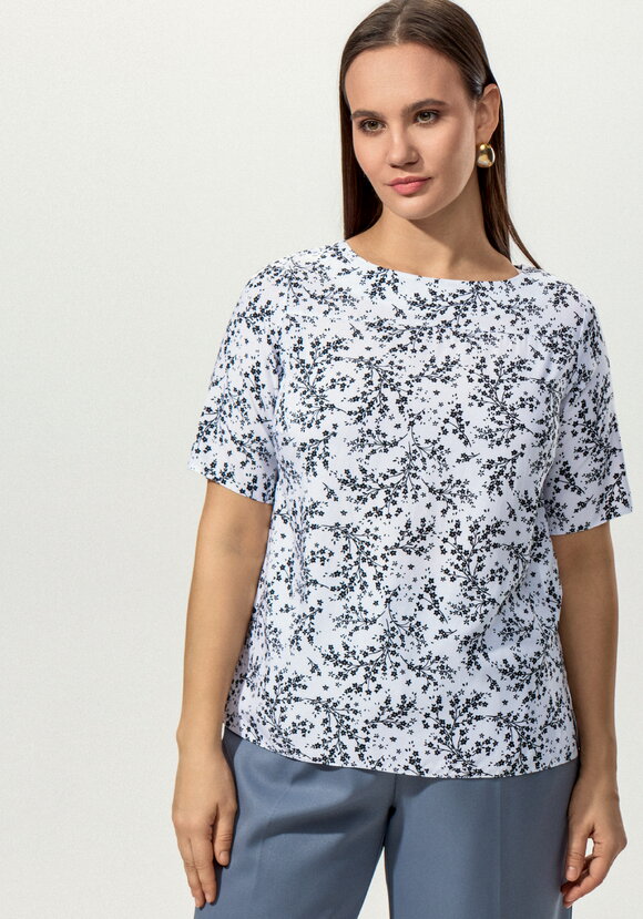 Блуза с пуговицей по спинке шир.  580, рис. 4