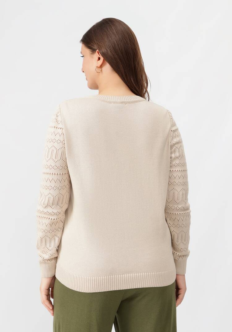 Джемпер с ажурным принтом шир.  750, рис. 3