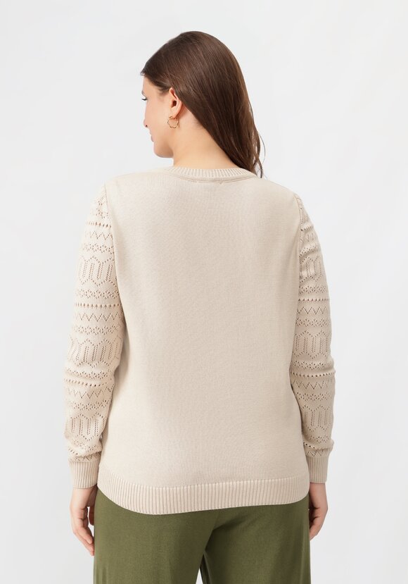 Джемпер с ажурным принтом шир.  580, рис. 3