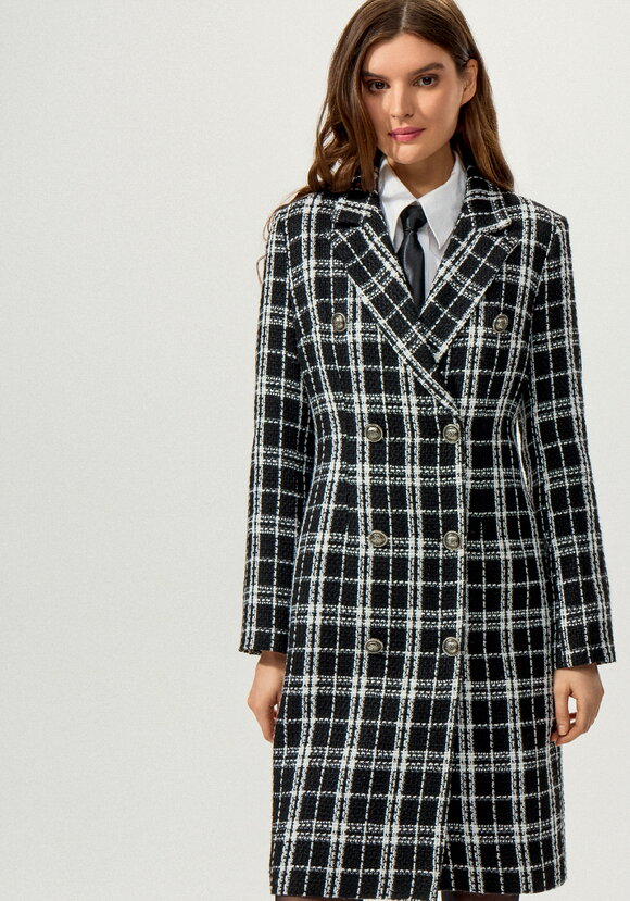 Платье двубортное из твида шир.  580, рис. 8